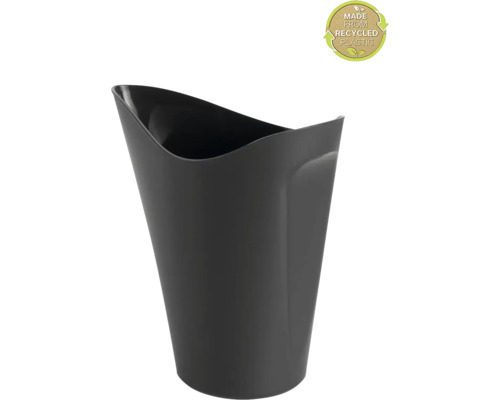 Čierny odpadkový kôš z recyklovaného plastu