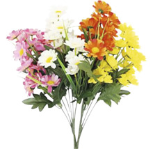 Umelá kytica s margarétkami v rôznych farbách