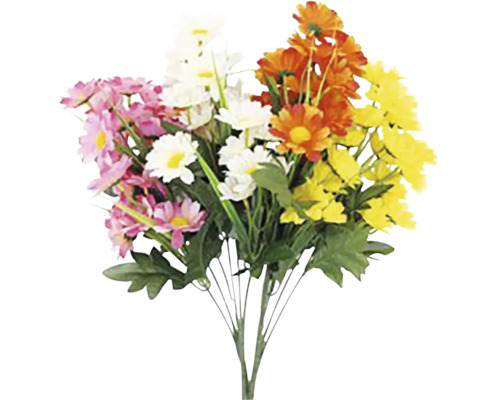 Umelá kytica s margarétkami v rôznych farbách