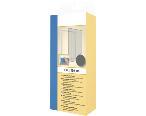 Sieť proti hmyzu pre okná, 130 x 150 cm, vrátane samolepiacej pásky so suchým zipsom