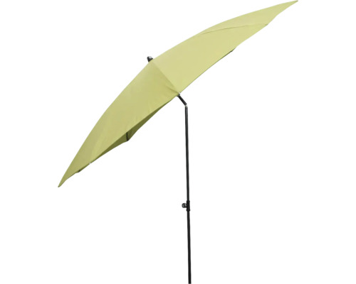 Žltý slnečník s kovovým stojanom do záhrady