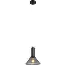 Závesná lampa s kovovým sitkom a žiarovkou