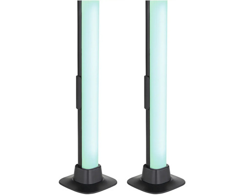 Dve LED stolné lampy so štvorcovou základňou