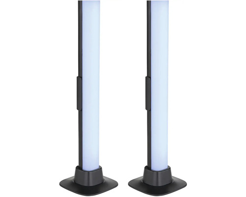Dve LED stolné lampy so štvorcovými základňami