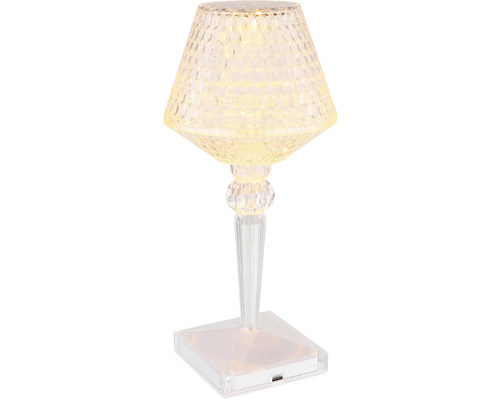 Stolná lampa z plastu s LED osvetlením