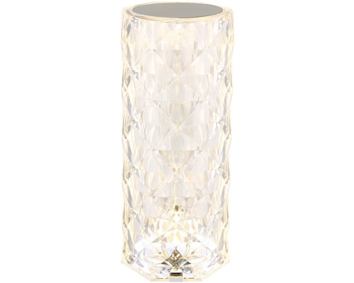 Krištáľová stolná lampa s diamantovým vzorom