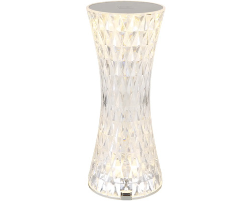 Dekoratívna stolná lampa s krištáľovým vzhľadom