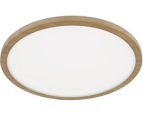 LED osvetlenie do kúpeľne Globo 41562-18WW SAPANA IP44 18 W 1600 lm 3000 K hnedé Oválne stropné svietidlo s dreveným rámom