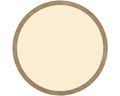 Okrúhle zrkadlo s dreveným rámom