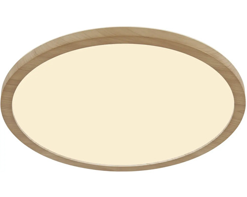 Oválne stropné svietidlo s dreveným rámom