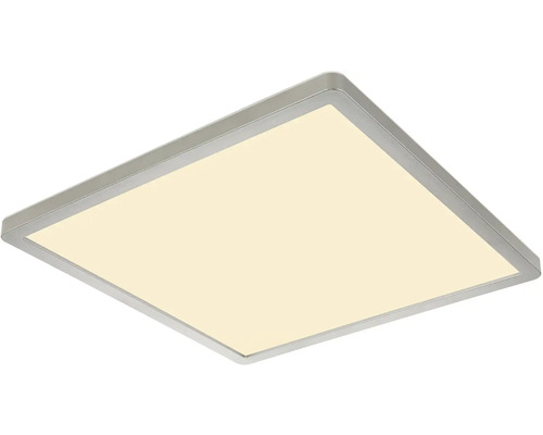 Štvorcové LED stropné svietidlo so strieborným rámom