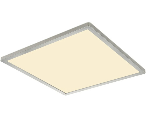 Štvorcové LED stropné svietidlo so strieborným rámom