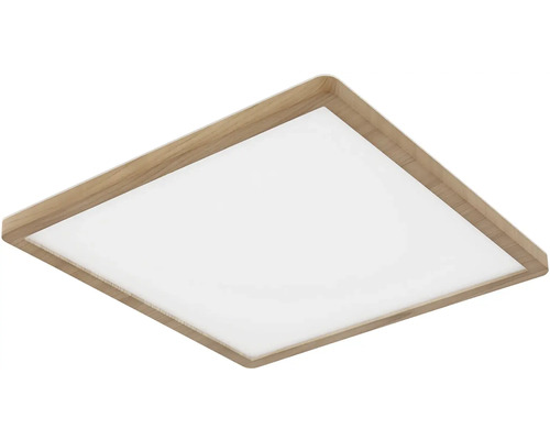 LED osvetlenie do kúpeľne Globo 41563-24WW SAPANA IP44 24 W 2300 lm 3000 K hnedé Štvorcové stropné svietidlo s dreveným rámom
