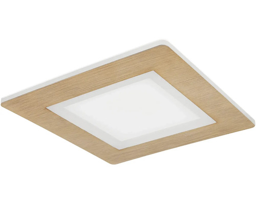 LED stropné svietidlo Globo 41767Q CLAY 23,4 W 1300 lm 2700+6500 K hnedé/biele Štvorcové stropné svietidlo s rámom so vzhľadom dreva