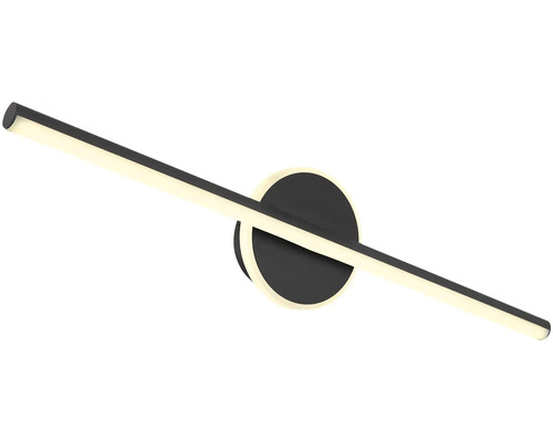 Moderné LED nástenné svietidlo s okrúhlym dizajnovým prvkom a podlhovastou svetelnou lištou.