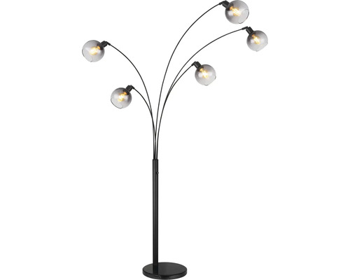 Stojacia lampa s piatimi svetlami a okrúhlou základňou