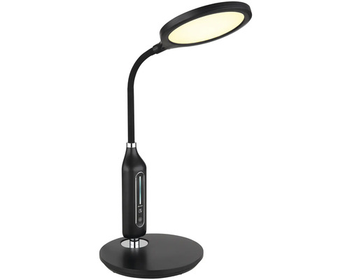 Stolná lampa s okrúhlou hlavicou a flexibilným krkom