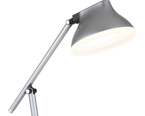 Strieborná stolná lampa s LED osvetlením