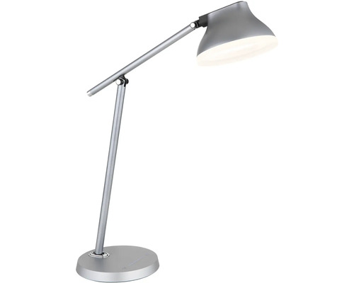 Strieborná stolná lampa s LED osvetlením