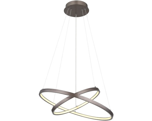 Moderné závesné svietidlo s dvoma prepletenými kruhmi a LED osvetlením