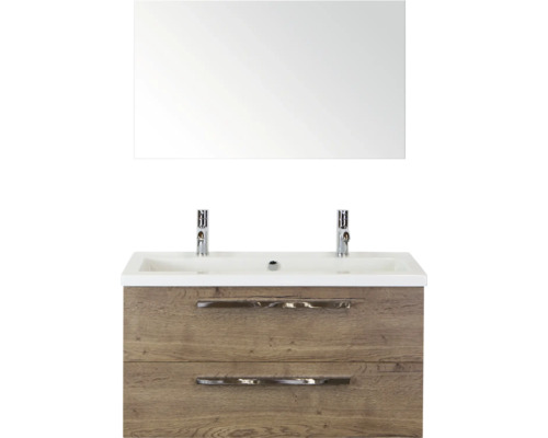 Umývadlo so skrinkou a zrkadlom do kúpeľne