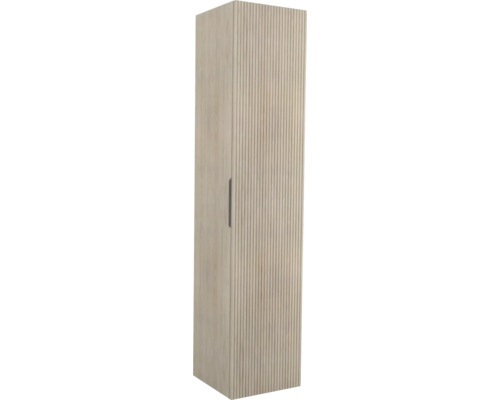 Kúpeľňová skrinka vysoká Jungborn QUATTRO/SEDICI dub tabak 35 x 160 x 35 cm 55709 Vysoká skrinka s ryhovanou štruktúrou do kúpeľne
