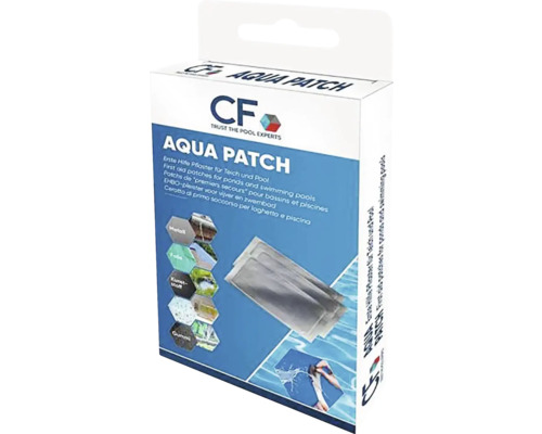 Opravná samolepiaca priehľadná páska na bazény CF Group AQUA PATCH Opravná záplata Aqua Patch pre jazierka a bazény v balení