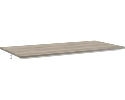 Doska pod umývadlo bez výrezu Jungborn QUATTRO/NOVE orech leštený 101 x 46 x 1,6 cm Polica s nosníkom