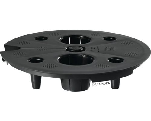 Čierny nadstavec na kvetináč na bylinky s viacerými otvormi na rastliny