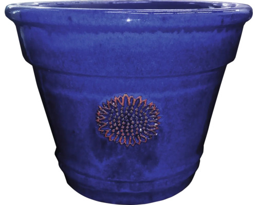 Kvetináč keramický Lafiora slnečnica Ø36 x 29 cm modrý