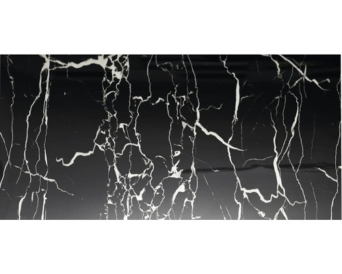 Samolepiaci panel Mramor Nero Marquina 60 x 30 cm balenie 6 ks Dekoratívna doska s mramorovým vzhľadom