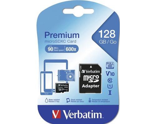 Pamäťová karta Verbatim Premium microSDXC s kapacitou 128 GB