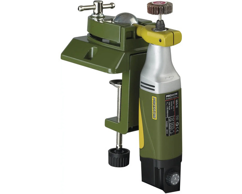 Nástroj Proxxon so zverákom a brúsnym kotúčom