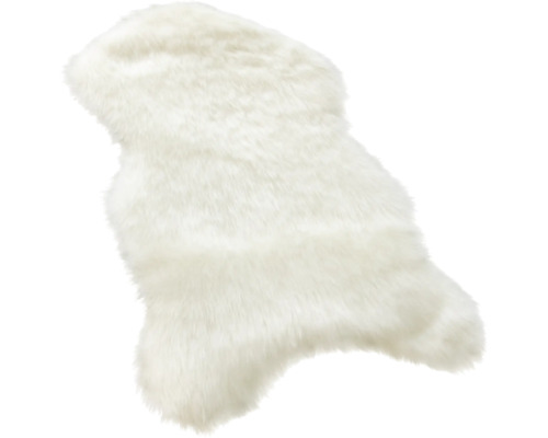 Biely koberec z umelej kožušiny