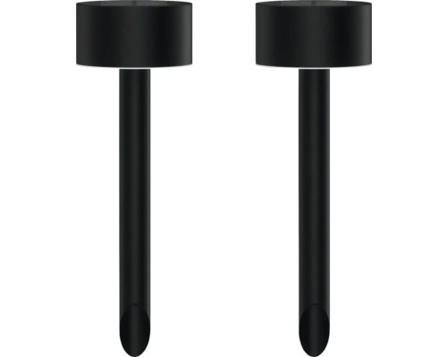 Dve čierne zemné bodové lampy