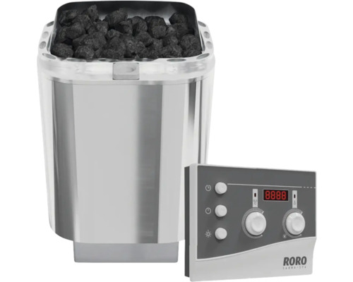 Saunové kachle s kameňmi a ovládaním