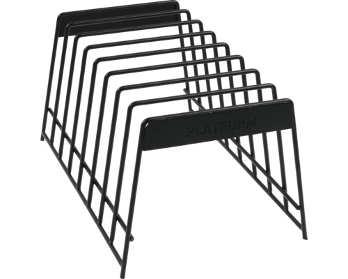 Kovový stojan na platne na uloženie platní