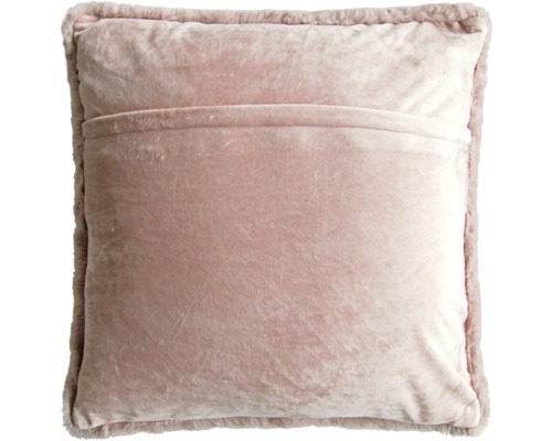 Štvorcový ozdobný vankúš s lemom z umelej kožušiny