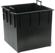 Čierny plastový kvetináč s držadlami