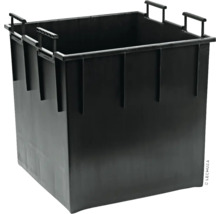 Čierna plastová nádoba na rastliny s držadlami