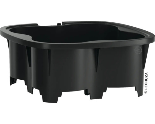 Čierna plastová vložka do kvetináča