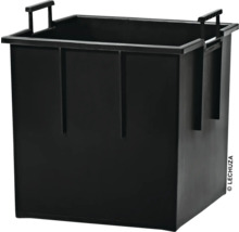 Čierny plastový kvetináč s držadlami