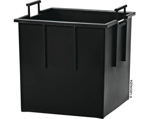 Čierny plastový kvetináč s držadlami