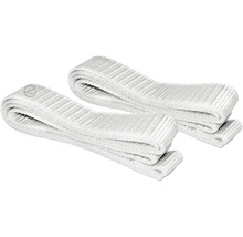 Dve biele textilné slučky