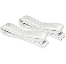 Dva biele textilné pásky pre kvetináče