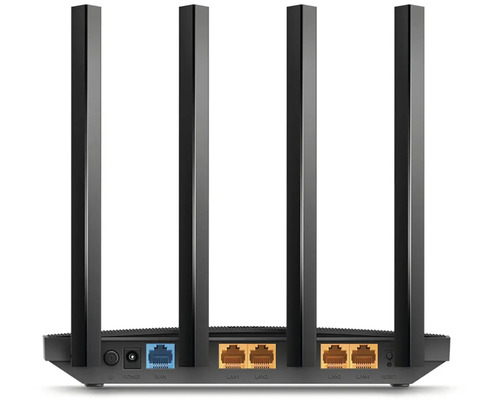 Wi-Fi router so štyrmi anténami a pripojovacími portami