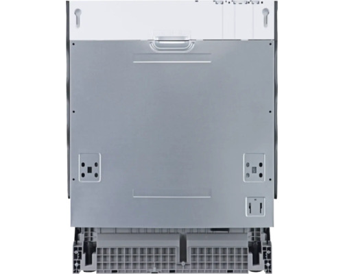 Pohľad zozadu na umývačku riadu, znázorňujúci inštaláciu