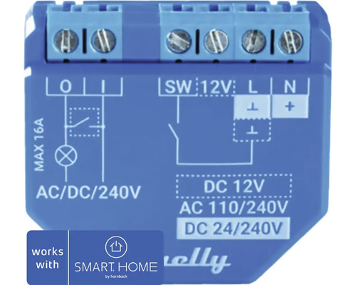 Spínací modul Shelly Plus 1 Wi-Fi 16A - kompatibilný so SMART HOME by hornbach