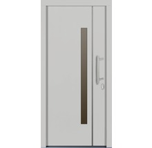 Vchodové dvere so sklenenou výplňou a tyčovým držadlom