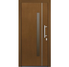 Vchodové dvere s kľučkou, úzkym okenným panelom a úzkou ozdobnou lištou